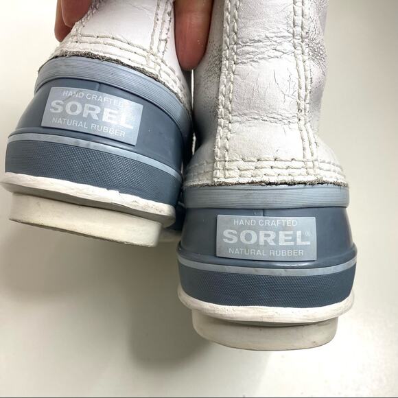 Sorel 1964 PAC Lace Up Waterproof White Leather Snow Boot 6 - Picture 11 of 13